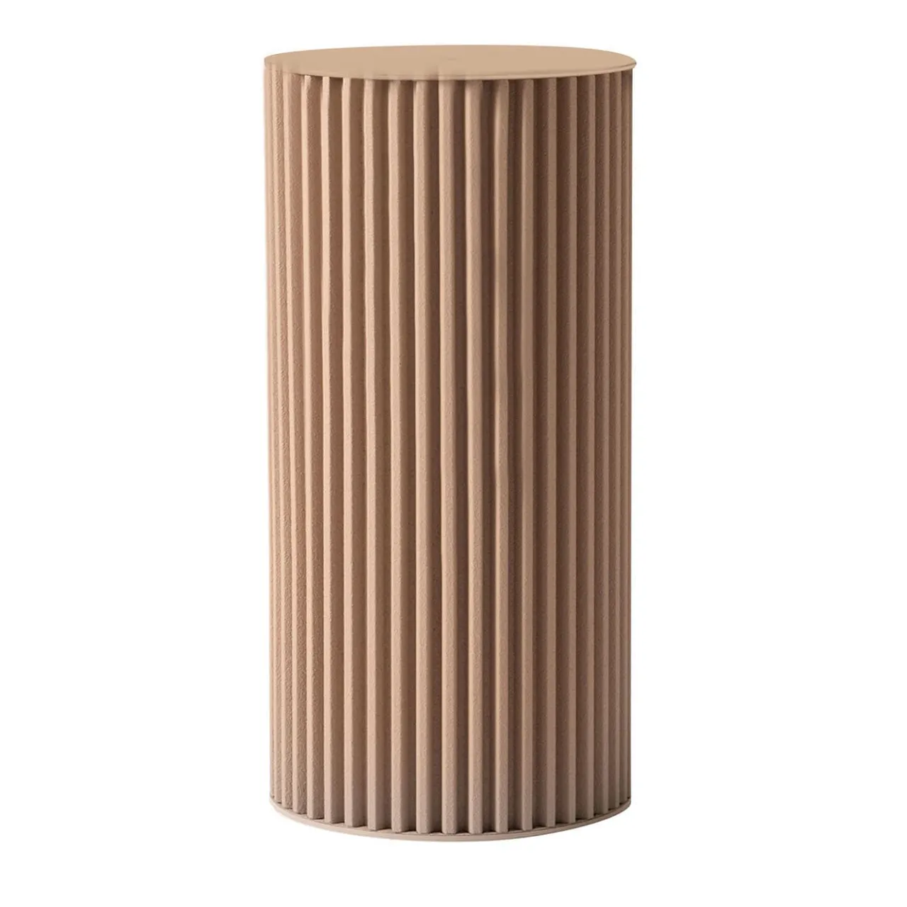 Opinion Ciatti Side Tables<Round Corkcrete Taupe Aluminum Side Table #3