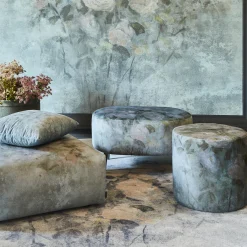 Instabilelab Ottomans & Poufs<Round Floral Pouf