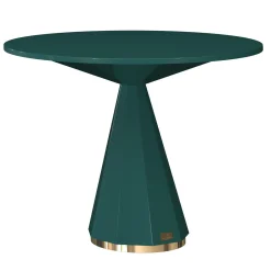 Morello Gianpaolo Bistro Tables<Round Ocean Blue Lacquered Wood Bistro Table