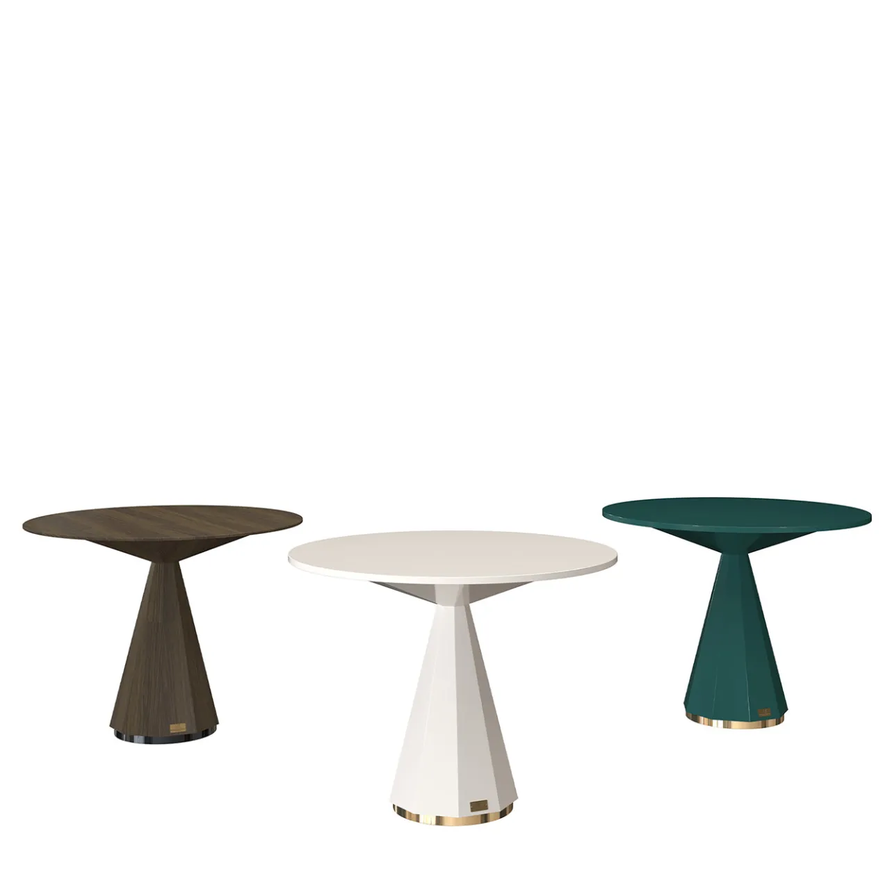 Morello Gianpaolo Bistro Tables<Round Ocean Blue Lacquered Wood Bistro Table