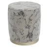 Guerra Vanni Ottomans & Poufs<Round Pouf with Floral Embroidery from Studio Privè Collection