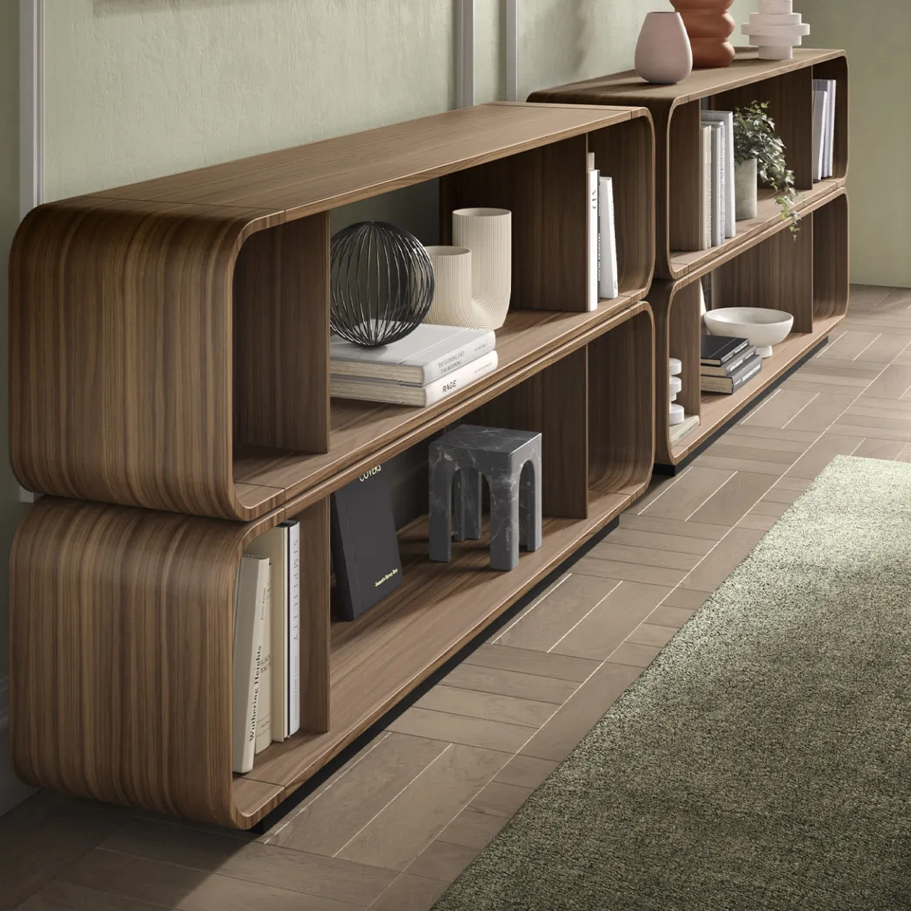 Barba Design Bookcases<ROUND UP 180 Modular Bookshelves