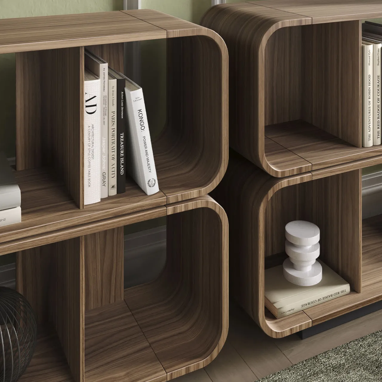 Barba Design Bookcases<ROUND UP 180 Modular Bookshelves