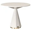 Morello Gianpaolo Bistro Tables<Round White Lacquered Wood Bistro Table