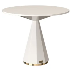 Morello Gianpaolo Bistro Tables<Round White Lacquered Wood Bistro Table