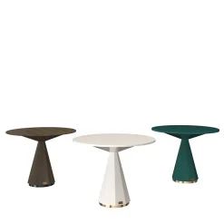 Morello Gianpaolo Bistro Tables<Round White Lacquered Wood Bistro Table