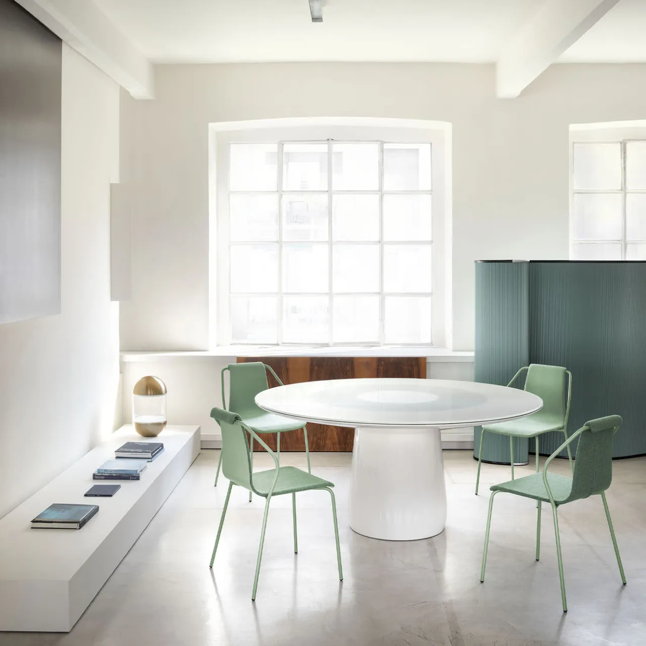 Baleri Italia Dining Tables<Roundel White Glass Round Table