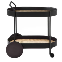 Enrico Pellizzoni Serving Tables<Route Black Bar Cart