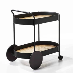 Enrico Pellizzoni Serving Tables<Route Black Bar Cart