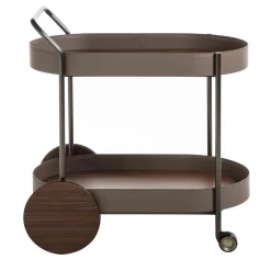 Enrico Pellizzoni Serving Tables<Route Brown Bar Cart