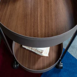 Enrico Pellizzoni Serving Tables<Route Brown Bar Cart
