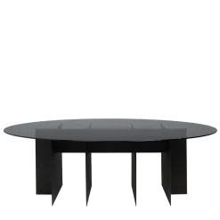 Chelini Dining Tables<Roy Oval Black Dining Table by Filippo Montaina