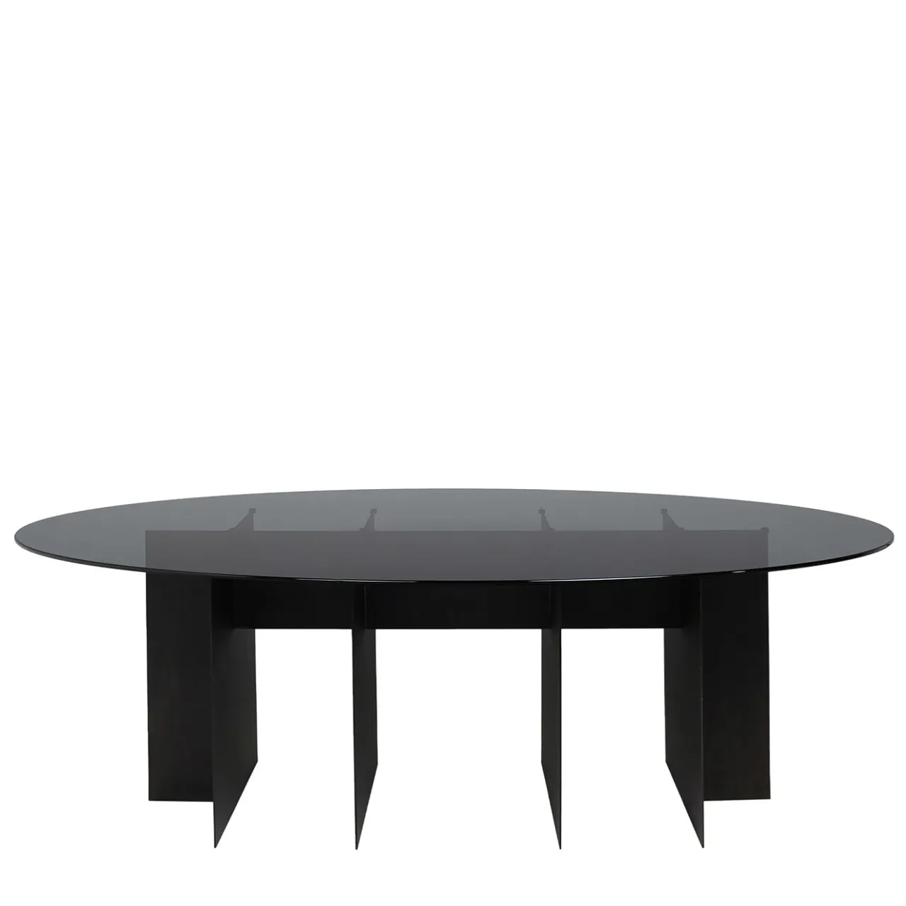 Chelini Dining Tables<Roy Oval Black Dining Table by Filippo Montaina