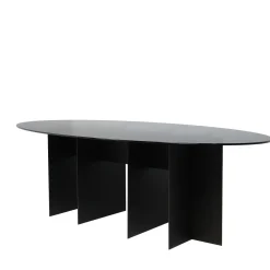 Chelini Dining Tables<Roy Oval Black Dining Table by Filippo Montaina