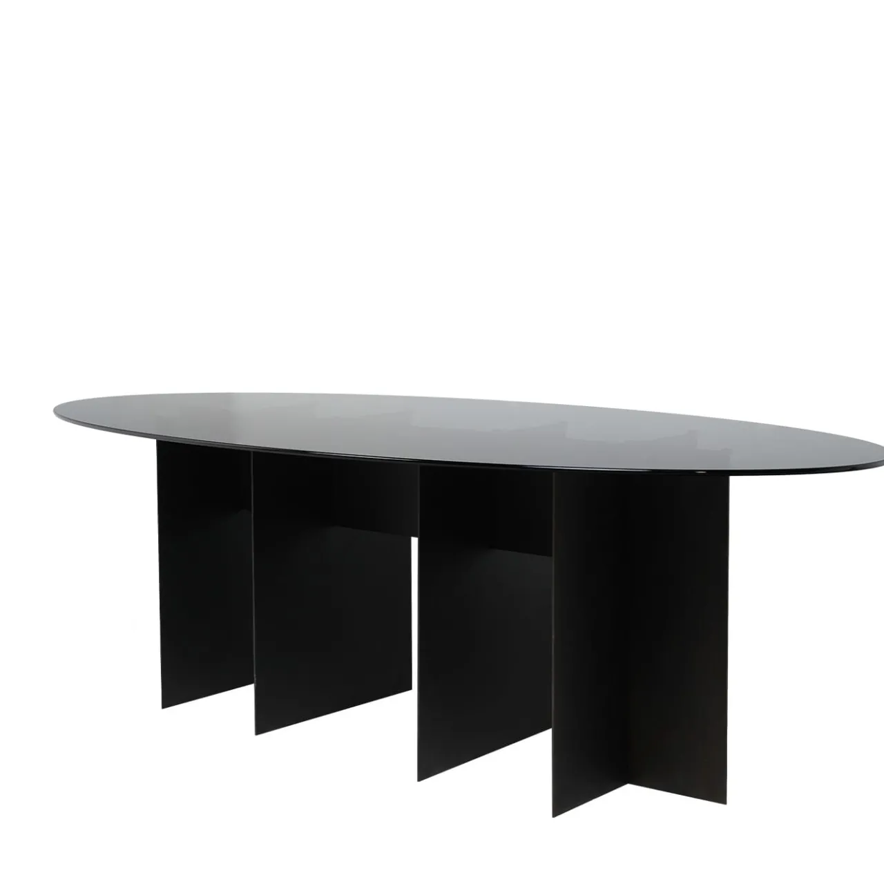 Chelini Dining Tables<Roy Oval Black Dining Table by Filippo Montaina