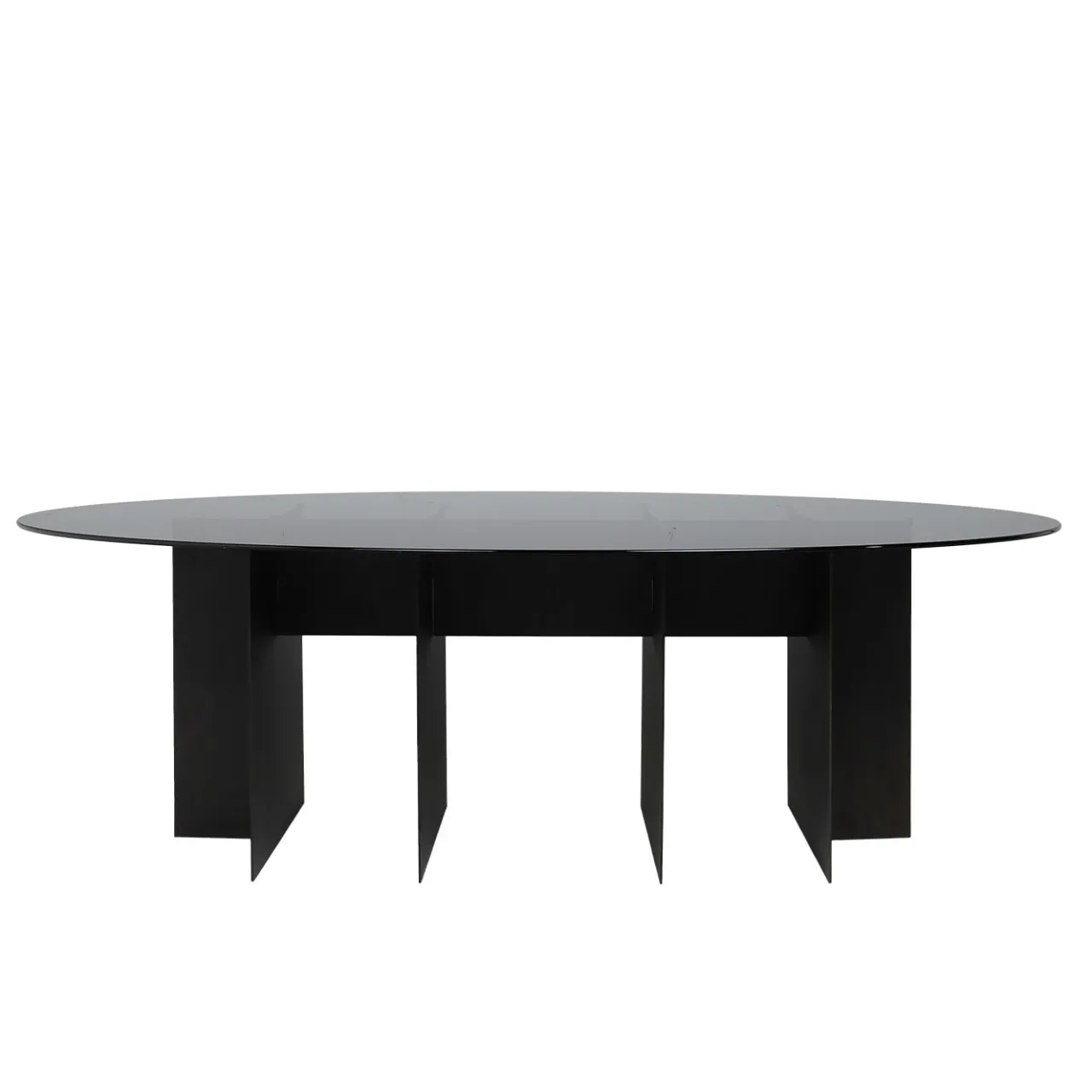 Chelini Dining Tables<Roy Oval Black Dining Table by Filippo Montaina