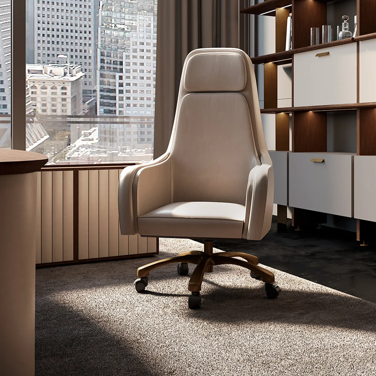 Carpanese Home Office Chairs<Royal Desk Swivel Armchair