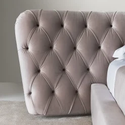 Casamilano Beds<Royale Capitonné Bed, Taupe Velvet by Castello Lagravinese