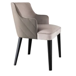 Casamilano Chairs<Royale Quilt Taupe Leather And Velvet Chair by Castello Lagravinese