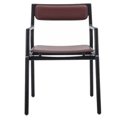 Galimberti Nino Chairs<Roza Black Wood & Leather Chair