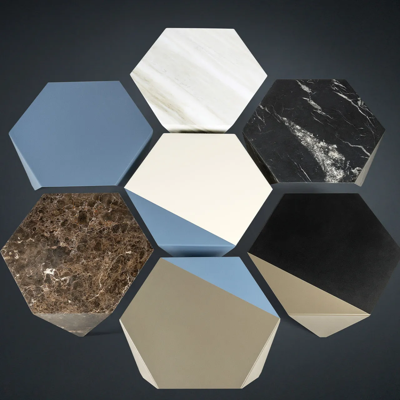 VGnewtrend Coffee Tables<Ruche Light Blue Coffee Table