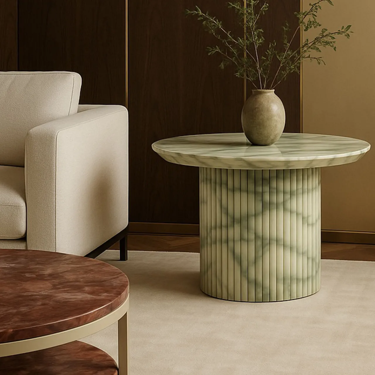 Giovannozzi Marmi Coffee Tables<Rullo Emerald Green Onyx Coffee Table by Ashley Gadeova