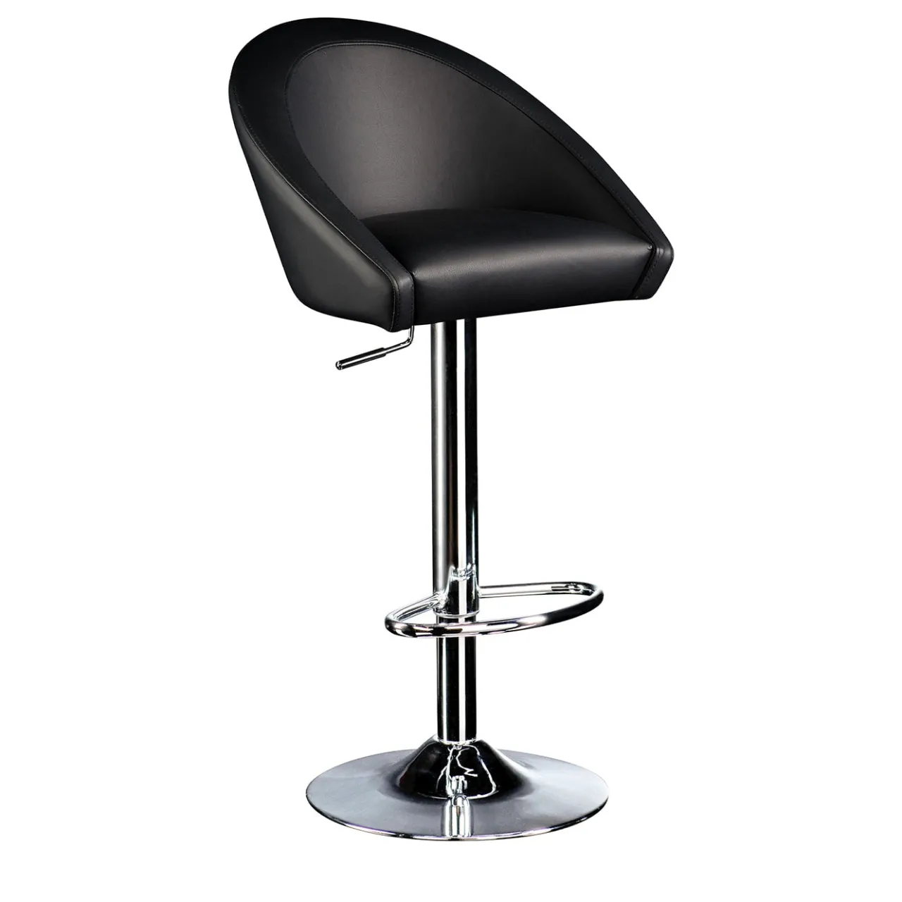 VGnewtrend Bar Stools<Rusty Black Leather Bar Stool
