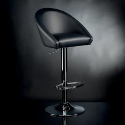 VGnewtrend Bar Stools<Rusty Black Leather Bar Stool