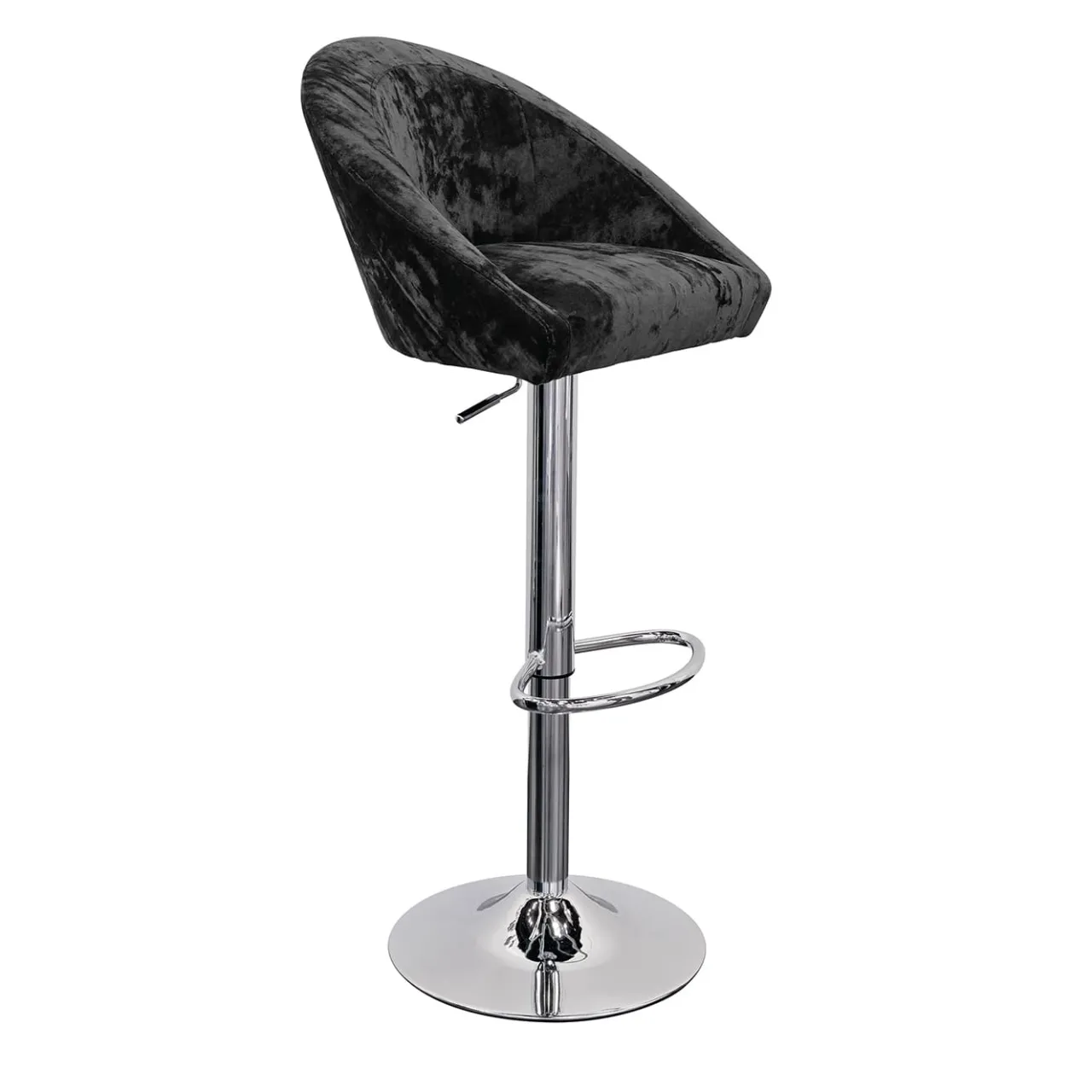 VGnewtrend Bar Stools<Rusty Black Velvet Bar Stool