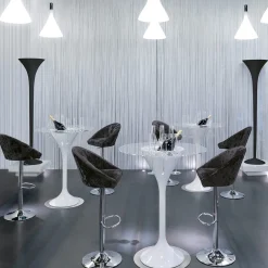 VGnewtrend Bar Stools<Rusty Black Velvet Bar Stool