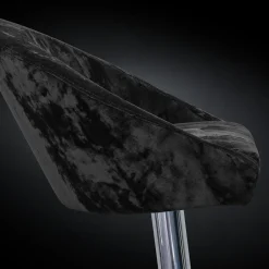 VGnewtrend Bar Stools<Rusty Black Velvet Bar Stool