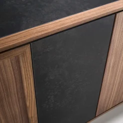 Durame Sideboards Buffets<1950s Style Walnut Ceramic Crab Sideboard