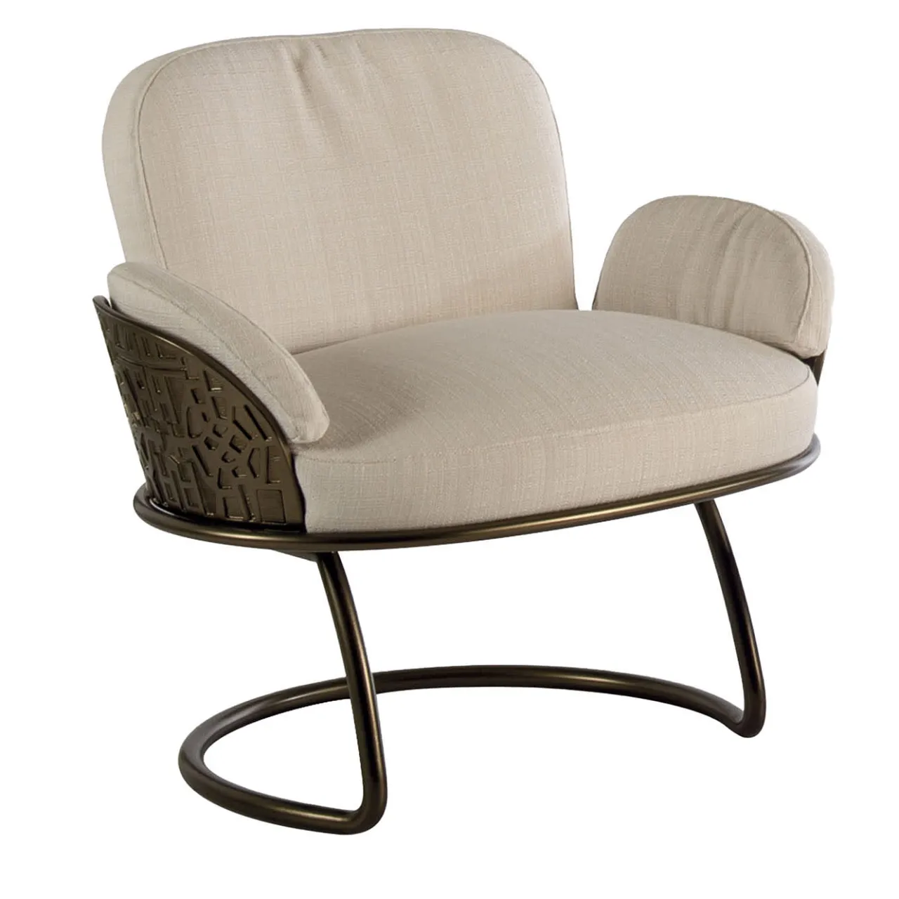 Galbiati Fratelli Armchairs<70s White Armchair