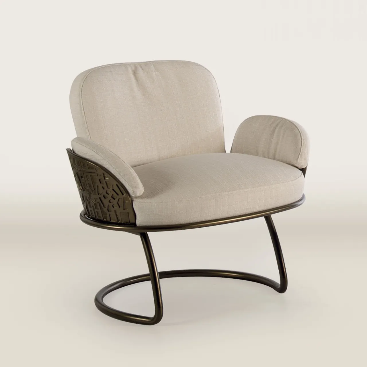 Galbiati Fratelli Armchairs<70s White Armchair