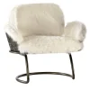 Galbiati Fratelli Armchairs<70s White Furry Armchair