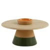 Morica Design Coffee Tables<Sablier Small Table with Clay Base & Oak Wood Top