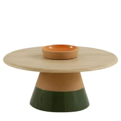 Morica Design Coffee Tables<Sablier Small Table with Clay Base & Oak Wood Top