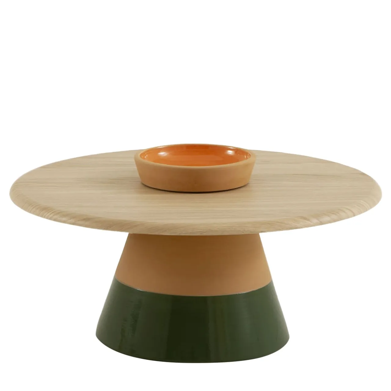 Morica Design Coffee Tables<Sablier Small Table with Clay Base & Oak Wood Top