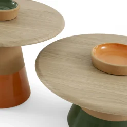 Morica Design Coffee Tables<Sablier Small Table with Clay Base & Oak Wood Top