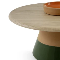 Morica Design Coffee Tables<Sablier Small Table with Clay Base & Oak Wood Top