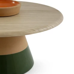 Morica Design Coffee Tables<Sablier Small Table with Clay Base & Oak Wood Top