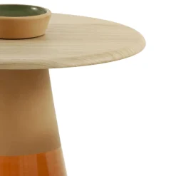 Morica Design Side Tables<Sablier Tall Table with Clay Base & Oak Veneer Top