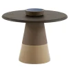 Morica Design Side Tables<Sablier Tall Table with Clay Base & Laguna Oak Veneer Top