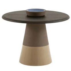 Morica Design Side Tables<Sablier Tall Table with Clay Base & Laguna Oak Veneer Top