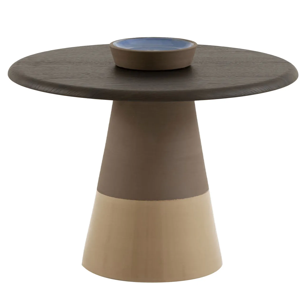 Morica Design Side Tables<Sablier Tall Table with Clay Base & Laguna Oak Veneer Top