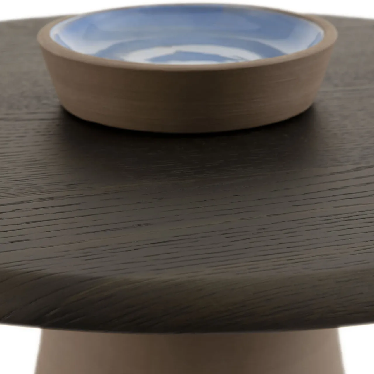 Morica Design Side Tables<Sablier Tall Table with Clay Base & Laguna Oak Veneer Top