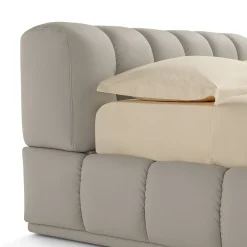 Franco Ferri Beds<Sacai Bed with Storage and Bench Gray Leather