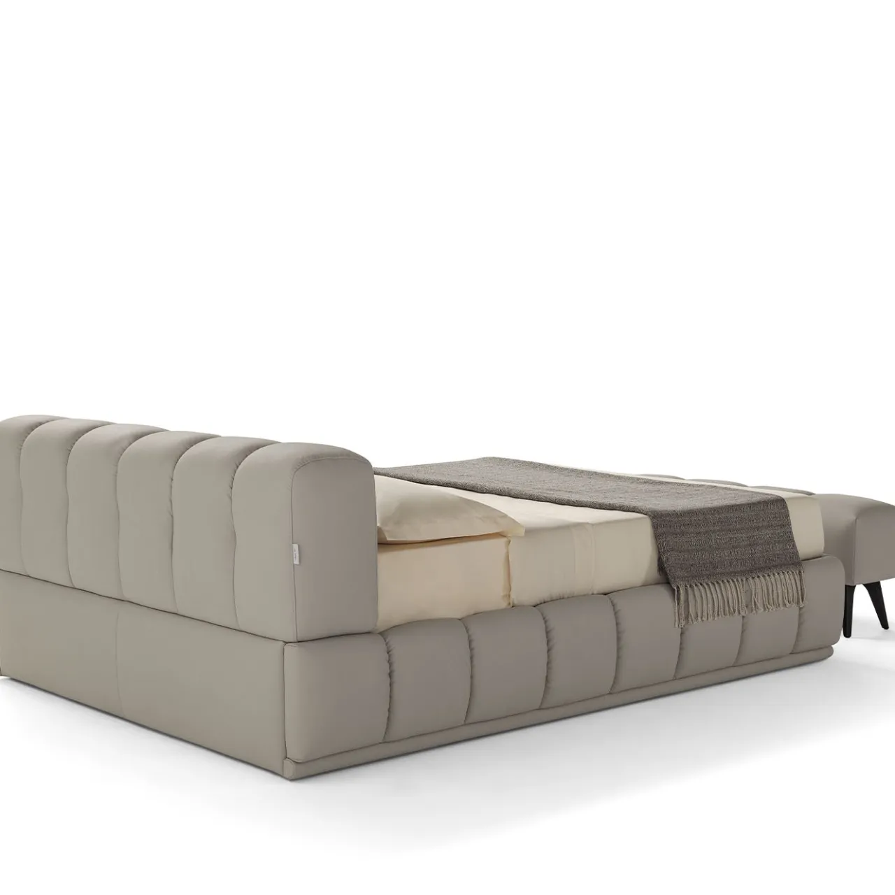 Franco Ferri Beds<Sacai Bed with Storage and Bench Gray Leather