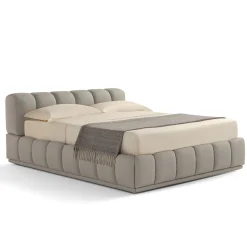 Franco Ferri Beds<Sacai Bed with Storage and Bench Gray Leather