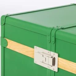 laErre Trunks Trunks<Saint-Tropez Green Wardrobe Trunk with Oak Inserts
